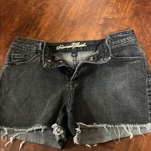 Universal Thread Black Jean Shorts Frayed Hem